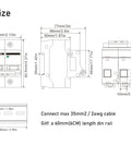 Heavy Hitter DC Circuit Breaker Rated At 150 Amps Smoothly Powers Through 36 To 250 Volts Din Rail Two Pole Thermomagnetic Switch setup dimensions.