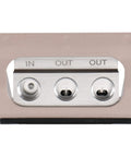 Pneumatic Foot Pedal Valve FV-420 showing triple port connections: in, out, out on metal plate