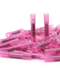 Pink insulated heat-shrink butt connectors for 22-16 AWG wires; waterproof automotive/marine crimp terminals, 100 pcs
