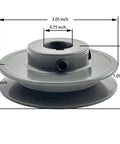 V Belt Pulley 3/4 Inch Bore 3.05 Inch OD Single Groove Cast Iron Mechanical Pulley For A 3L And 4L V Belts With Standard Keyseat 3/16 X 3/32 Inch Static Balanced For Quiet Reliable Drive