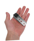 Hella Durable Heavy Duty Sliding Door Rollers And Silent Barn Door Caster Wheels vertical support bracket held in hand.