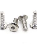 Beefy Stainless Steel Socket Cap Screws Set 304 Hex Flat Head Rivet Bolts M3 Through M8 16mm Length Corrosion Resistant Multi Size