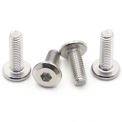 Beefy Stainless Steel Socket Cap Screws Set 304 Hex Flat Head Rivet Bolts M3 Through M8 16mm Length Corrosion Resistant Multi Size