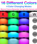 RGB LED Flood Lights For Indoor And Outdoor Decor With Remote Control showing 16 color modes and patterns