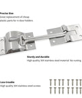 Heavy Duty Stainless Steel RV Door Holder Latch 4 Inch 2 Pack Screws Included For Trailer Camper Cargo Truck Doors Rustproof 304