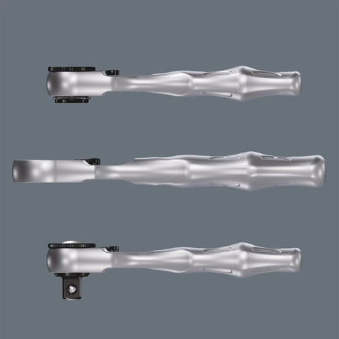 Side view of heavy-duty ratchet from Tool-Check Plus Bit Ratchet Set With Sockets Metric For Quick Fixes And Everyday Projects.
