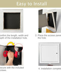 Installation steps for Heavy Duty Paintable Metal Access Door For Wall Or Ceiling No Sweat Setup Hatch For Plumbing Cable And Electrical Checks Reliable Plug And Play 14X18 Panel.