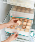 Drawer Type Egg Holder With 60 Grid Large Capacity For Home Use Multi Layer Egg Storage Container Space Saving Kitchen Organizer Keeps Eggs Fresh In Two Tiers