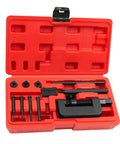 13 Piece Chain Breaker Tool Kit with Rivet and Roller Chain Link Removal Tool in red case