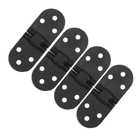 4 Pack Zinc Alloy Round Edge Hinges Set For Furniture And Sewing Tables, Flush Close Folding Hardware, 180 Degree Opening