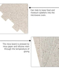 Close-up of Seven Piece Microwave Mica Sheets Heat Resistant Insulation Plates Universal Waveguide Covers Replacement Parts for Microwave Ovens, DIY Friendly And Easy To Cut To Fit With Scissors, Protect Magnetron And Boost Cooking Efficiency.