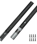 22 Inch Soft Close Drawer Slides 10 Pairs Black Ball Bearing Full Extension Cabinet Runners with mounting screws