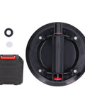 Heavy Duty 8 Inch Glass Suction Cup Lifter With Rubber Base Handles Tiles And Mirrors Up To 520 Pounds part view with handle and vacuum indicator.