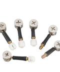Heavy Duty Cam Lock Fittings 50 Piece Set With 3 In 1 Furniture Connectors Cam Screws And Eccentric Wheel Nuts For Top Shelf Cabinet Assembly Showing cam screws with plastic and metal components.