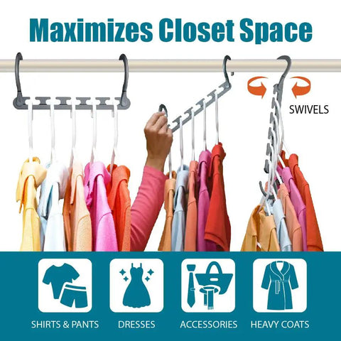 Straight Up Space Saving Closet Hangers With 360 Degree Swivel Design Snag Five Garments Effortlessly For A Zero Drama Closet Refresh That Keeps Tops Wrinkle Free And Properly Stacked