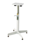 Adjustable Bench Grinder Stand Pedestal With Pre Drilled Mounting Platform, height adjustable, white steel rolling shop cart.