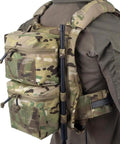 Tactical Zip On Back Panel Double Pouch Assault Modular Backpack for V5 Vest Made With 500D Nylon Lightweight Waterproof Gear Organizer