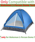 Replacement Tent Poles For Wakeman 2 Person Dome Tent Easy Setup Camping Gear shown with blue tent