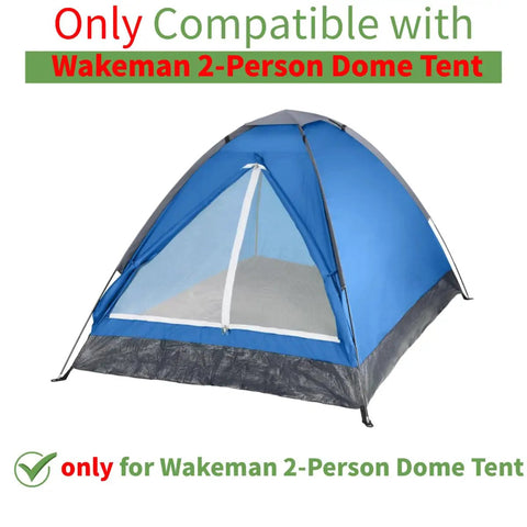 Replacement Tent Poles For Wakeman 2 Person Dome Tent Easy Setup Camping Gear shown with blue tent