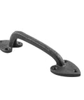 Black Wrought Iron Cabinet Door Pulls Set of 2 7.5 Inch Drawer Pulls for Cabinets and Doors in Matte Finish