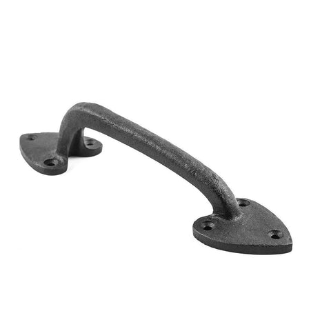 Black Wrought Iron Cabinet Door Pulls Set of 2 7.5 Inch Drawer Pulls for Cabinets and Doors in Matte Finish
