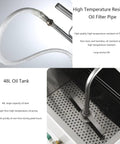 High Temperature Resistant Oil Filter Pipe and 48L Oil Tank for Heavy Duty 550W Commercial Oil Filter Machine With 65 Liter Stainless Steel Tank.