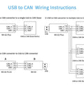 USB To CAN FD Converter Adapter With 2.0 CAN FD Support Fast 5 Mbps CAN bus wiring diagram for single and multiple slave devices