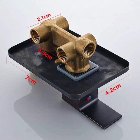 20 Inch Ceiling Mounted Rain Shower System Heavy Duty Pressure Balanced Mixer Valve with dimensions and solid brass material.