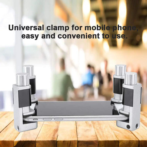 4Pcs Universal Aluminum Phone And Tablet Holder Clamp With Scratch Proof Rubber Pads Heavy Duty Grip Vehicle Mount For Dashboards And Work Benches Sweet Ride Guaranteed