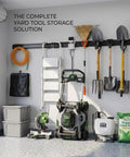 Heavy Duty 48 Inch Garage Tool Organizer Wall Mount Rack Holds Up To 350 Lbs For Shovels, Rakes And Power Tools, Adjustable Storage Hanger