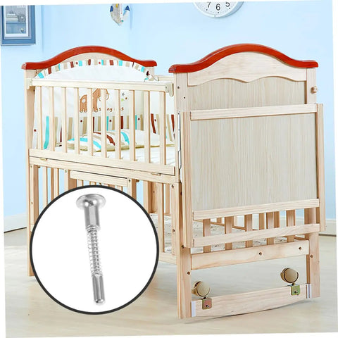 Spring Loaded Plunger Pins Crib Latch Replacement Kit No Fuss Easy Install Durable Iron Hardware For Crib And Window Screen Repairs 6 Pack