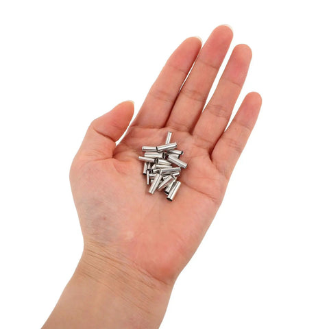 600 Piece Wire Ferrules Kit With 7 Sizes Copper Crimp Connectors Non Insulated Silver End Sleeves Terminals For Industrial Control Panels And Distribution Boxes Easy Integration And Setup, silver ferrules in hand