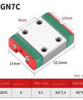 Heavy Duty MGN7C Miniature Linear Rail Guide Block For CNC Router 3D Printer, dimensions and specifications displayed.
