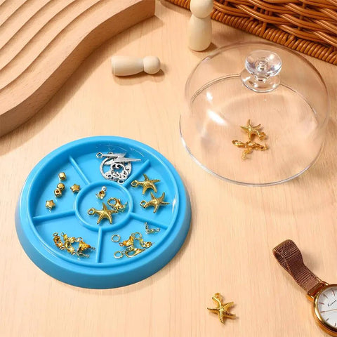Pro Grade Watch Movement Dust Cover Tray With Six Slots Plastic Anti Dust Guard Accessory Storage Box For Watchmakers