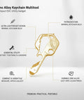 Compact Keychain Multitool For Quick On-The-Go Adjustments And Everyday Carry Organization, Handy EDC Gadget on white background