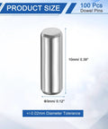 100 Pcs 3Mm By 10Mm Cylindrical Dowel Pins Shelf Support Pins Beefy Heavy Duty Metal Pegs With Precision Plus Minus 0.02mm Tolerance