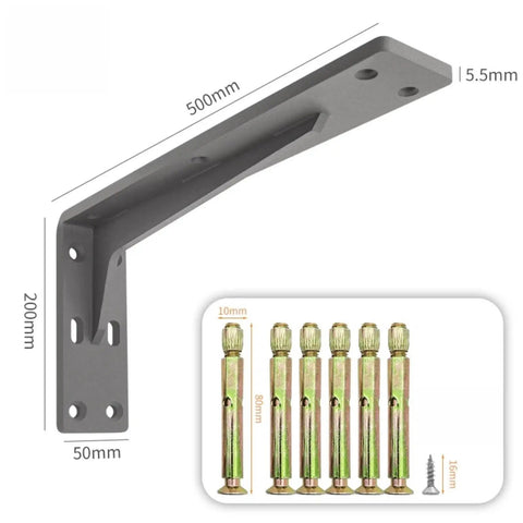 Heavy Duty Hidden L Brackets For Wood Walls Pair Of Floating Shelf Brackets Built Tough With A Hidden Design dimensions and screws