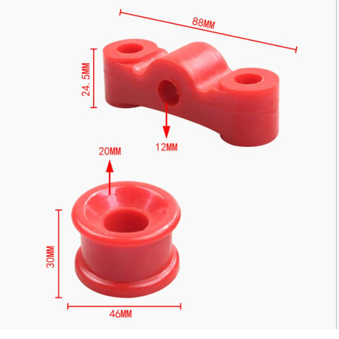 Replacement Shift Linkage Pin Clip And Shifter Stabilizer Kit For B Series Swaps Fits Civic CRX And Integra 1988 1991 1990 1993 1994 2001 Models Delivers Tight Fit And Smooth Precise Shifts red polyurethane bushings, 88mm and 46mm dimensions