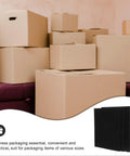 Cardboard boxes and 4 Pack Easy Tear Sponge Foam Inserts For Protective Packaging Cushioning For Shipping Storage And Fragile Item Movement Ship Safe Packaging Black Craft Foam Blocks For DIY Padding And Secure Packaging