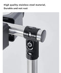 Close-up of Sturdy Stainless Steel Floor Standing Mop Holder And Broom Rack, highlighting heavy duty attachment mechanism.