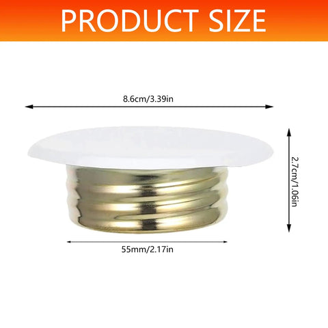 10 Pcs Universal Fire Sprinkler Concealment Cover Plates Thick Iron Decorative Pipe Caps size 8.6cm white and gold finish