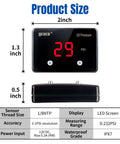 JJCOCO oil pressure gauge with LED digital display, black housing, 2-inch face, 0–232 PSI, 12V
