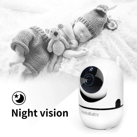 Baby Monitor With Remote Pan Tilt And Zoom Camera And 3.2 Inch LCD Screen Black No Brainer Plug And Play Setup 355 Degree