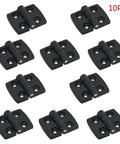 10 Piece Folding Butt Hinges Set For Furniture Durable Plastic Hinge Hardware For Cabinets, Doors, And DIY Projects Black Color