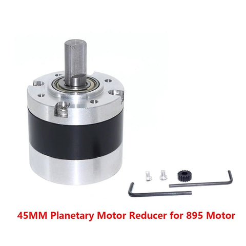 Built Tough 45 Mm Planetary Motor Reducer Featuring High Precision Full Metal Gearbox with a durable design for 895 motors.
