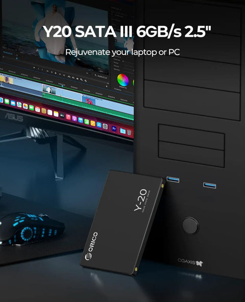 Y20 256GB SATA SSD 2.5 Inch Internal Solid State Drive With Up To 500MB/s Read Speed And SATA III 6Gbps For Desktop, Laptop, NAS, And DIY External Enclosures Snappy Upgrade