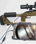 Rifle Borescope Kit With Flexible 45 Inch Cable For Visual Barrel Inspection Of 20 Caliber And Larger Firearms Includes 3 Right Angle Mirrors And Carrying Case Great For Hunting Cleaning And Diagnosing Barrel Issues on rifle with tablet display