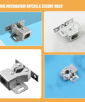 15Pcs Stainless Steel Cabinet Door Catch Roller Sets for Secure Hold Easy to Install Cupboard Latch with Silver Finish