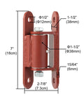 Heavy Duty 7 Inch Gate Hinges With Needle Roller Bearings, Bolt On To Gate And Post, Driveway And Pedestrian Gate Hardware, 2150P Lubricable Hinges, Sold As A Pair, 7in red steel hinge