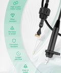 TV Detent Kickdown Cable For GM 4L60 Transmission, 700R4 Style, 45.2 Inch by 54 Inch, Fits TH 2004R 1981 1990 And TH 700R4 1982 1992, Replaces K65552, Essential Upgrade For Smooth Shifts. Black metal and rubber cable with connector and adjustment parts